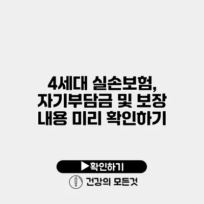 4세대 실손보험, 자기부담금 및 보장 내용 미리 확인하기
