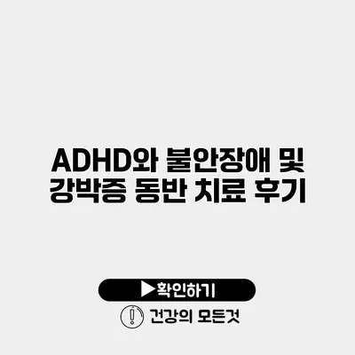 ADHD와 불안장애 및 강박증 동반 치료 후기