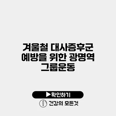 겨울철 대사증후군 예방을 위한 광명역 그룹운동