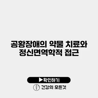 공황장애의 약물 치료와 정신면역학적 접근