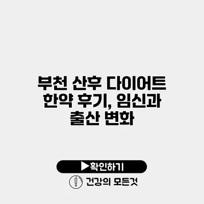 부천 산후 다이어트 한약 후기, 임신과 출산 변화