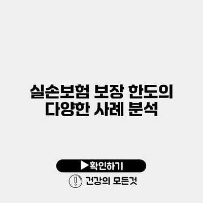 실손보험 보장 한도의 다양한 사례 분석