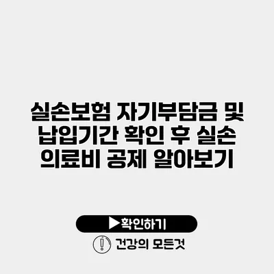 실손보험 자기부담금 및 납입기간 확인 후 실손 의료비 공제 알아보기