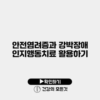 안전염려증과 강박장애 인지행동치료 활용하기