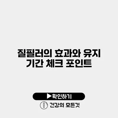 질필러의 효과와 유지 기간 체크 포인트