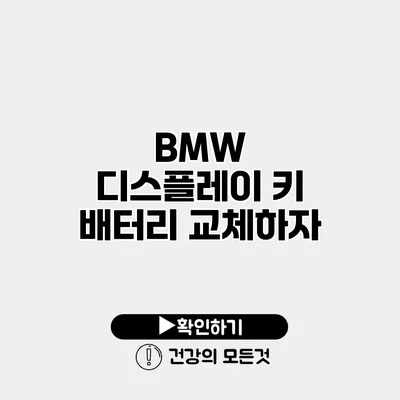 BMW 디스플레이 키 배터리 교체하자