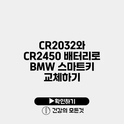CR2032와 CR2450 배터리로 BMW 스마트키 교체하기