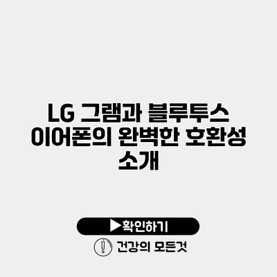 LG 그램과 블루투스 이어폰의 완벽한 호환성 소개