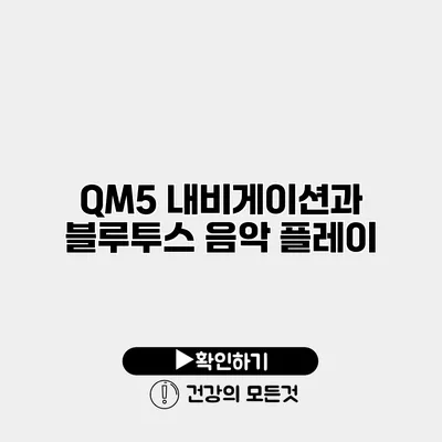 QM5 내비게이션과 블루투스 음악 플레이