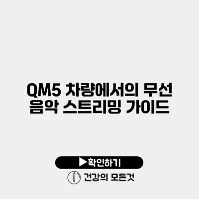 QM5 차량에서의 무선 음악 스트리밍 가이드