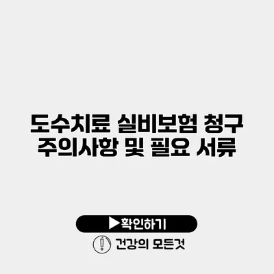 도수치료 실비보험 청구 주의사항 및 필요 서류