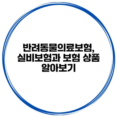 반려동물의료보험, 실비보험과 보험 상품 알아보기