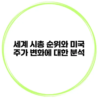 세계 시총 순위와 미국 주가 변화에 대한 분석