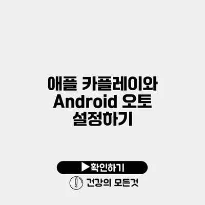 애플 카플레이와 Android 오토 설정하기