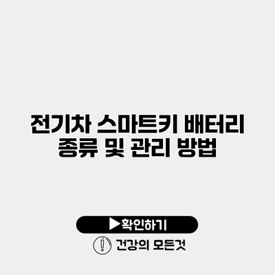 전기차 스마트키 배터리 종류 및 관리 방법