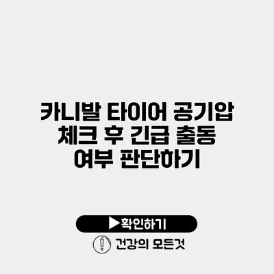 카니발 타이어 공기압 체크 후 긴급 출동 여부 판단하기